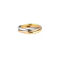 Alliance Trianon Jonc Parisien MM Or blanc 3mm, or jaune 2,5mm, or rose 2mm
