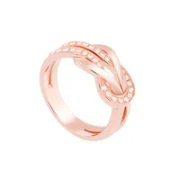 Bague Chance Infinie Moyen modèle or rose et diamants