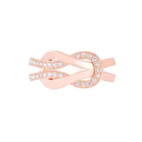Bague Chance Infinie Moyen modèle or rose et diamants