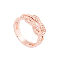 Bague Chance Infinie Moyen modèle or rose et diamants