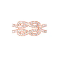 Bague Chance Infinie Moyen modèle or rose et diamants
