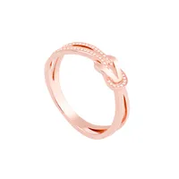 Bague Chance Infinie Petit modèle or rose et diamants