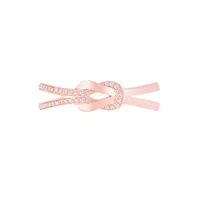 Bague Chance Infinie Petit modèle or rose et diamants
