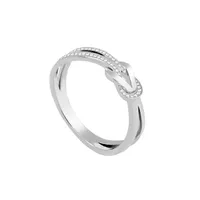 Bague Chance Infinie Petit modèle or blanc et diamants