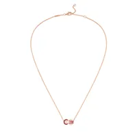 Collier Chance Infinie Moyen modèle or rose, rubis et diamants