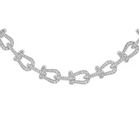 Collier Fred Force 10 , Moyen Modèle en Or Blanc avec Diamants Blancs