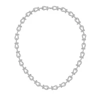 Collier Fred Force 10 , Moyen Modèle en Or Blanc avec Diamants Blancs