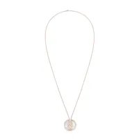 Collier Fred Chance Infinie Lucky Medals modèle XL en or rose avec Diamants et Nacre