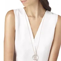 Collier Fred Chance Infinie Lucky Medals modèle XL en or rose avec Diamants et Nacre