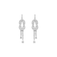 Boucles d'oreilles Chance Infinie Moyen modèle or blanc et diamants