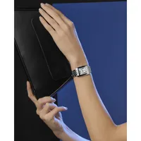 Montre CLASSICS Carrée Small Second, Bracelet acier, Cadran argenté chiffres romains