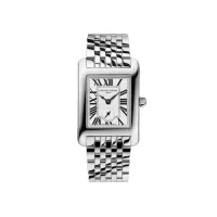 Montre CLASSICS Carrée Small Second, Bracelet acier, Cadran argenté chiffres romains