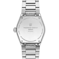 Montre HIGHLIFE Ladies Bracelets acier et caoutchouc blanc, Cadran bleu index diamants