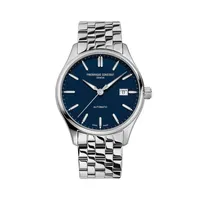 Montre CLASSICS Index Automatic Bracelet acier, Cadran bleu mat