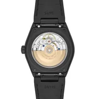 Montre HIGHLIFE Automatic x The Avener n°218/432 Bracelets caoutchouc et nubuck noir, Boucle ardillon, Cadran noir mat onde sonique