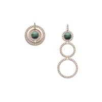 Boucles d'Oreilles SATURN Malachite PM