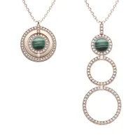 Collier SATURN Malachite XL