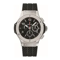 Montre BIG BANG ORIGINAL STEEL Bracelet caoutchouc noir structuré, Boucle déployante, Cadran noir mat