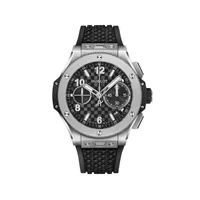 Montre BIG BANG ORIGINAL TITANIUM, Bracelet caoutchouc structuré noir, Boucle déployante titane, Cadran estampé « effet carbone » satiné