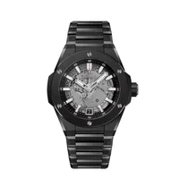 Montre BIG BANG INTEGRATED TIME ONLY BLACK MAGIC Bracelet céramique noire, Cadran en verre saphir