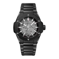 Montre BIG BANG INTEGRATED TIME ONLY BLACK MAGIC Bracelet céramique noire, Cadran en verre saphir