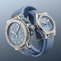 Montre Hublot Big Bang One Click Steel Coal Blue Diamonds