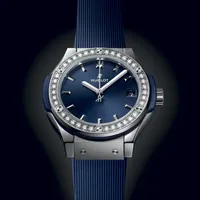 Montre Hublot Classic Fusion Titanium Blue Diamonds