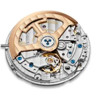 Montre MASTER ULTRA THIN Perpetual Bracelet alligator brun, Boucle ardillon or rose, Cadran beige coquille d' oeuf