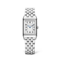 Montre REVERSO CLASSIC Small Quartz Bracelet acier, Cadran argenté