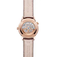 Montre MASTER CONTROL Geographic Bracelet alligator noir, Boucle ardillon or rose, Cadran argenté solleilé