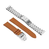 Montre MASTER CONTROL Calendar Bracelets acier et cuir marron clair interchangeables, Cadran argenté soleillé