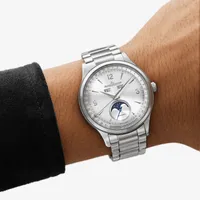 Montre MASTER CONTROL Calendar Bracelets acier et cuir marron clair interchangeables, Cadran argenté soleillé