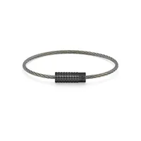 Bracelet le gramme Câble en céramique noire, 7 grammes