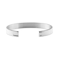 Bracelet 23g Argent 925 Poli Guilloch Pyramide Ruban