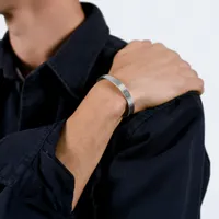 Bracelet 23g Argent 925 Poli Guilloch Pyramide Ruban