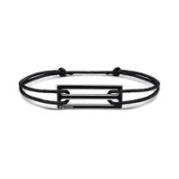 Bracelet cordon Le Gramme laqué noir le 2,5g