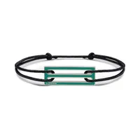 Bracelet cordon Le Gramme laqué vert le 2,5g