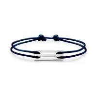 Bracelet CORDON bleu marine perforé le 2,5g