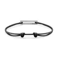 Bracelet CORDON noir perforé le 1,7g