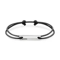 Bracelet CORDON noir perforé le 1,7g