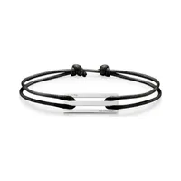 Bracelet CORDON noir perforé le 2,5g