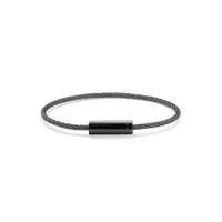 Bracelet le gramme Câble en céramique noire polie, 7 grammes