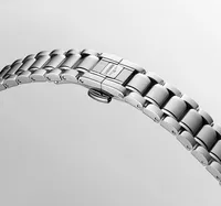 Montre LONGINES MASTER COLLECTION, Bracelet acier, Cadran nacre blanche index diamants