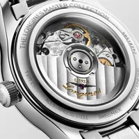 Montre LONGINES MASTER COLLECTION, Bracelet acier, Cadran nacre blanche index diamants