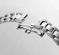 Montre CONQUEST Quartz, Bracelet acier, Cadran argenté soleillé