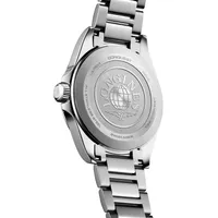 Montre CONQUEST Quartz, Bracelet acier, Cadran blanc sablé