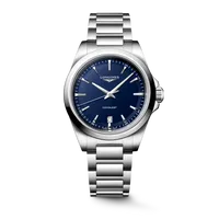 Montre CONQUEST Quartz, Bracelet acier, Cadran bleu sablé