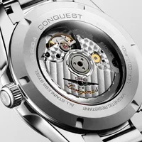Montre CONQUEST Bracelet acier, Cadran argenté soleillé