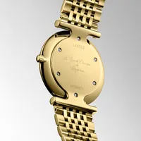 Montre LA GRANDE CLASSIQUE DE LONGINES, Bracelet PVD jaune, Cadran doré 12 diamants950