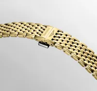 Montre LA GRANDE CLASSIQUE DE LONGINES, Bracelet PVD jaune, Cadran doré 12 diamants950